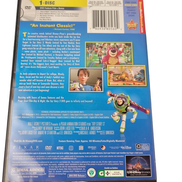 Lot of 5 DVDs Toy Story 3 Finding Nemo Ratatouille Trolls Lion King Disney Pixar - Picture 3 of 11